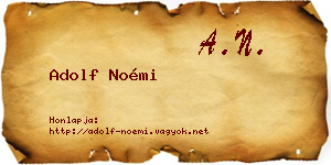 Adolf Noémi névjegykártya